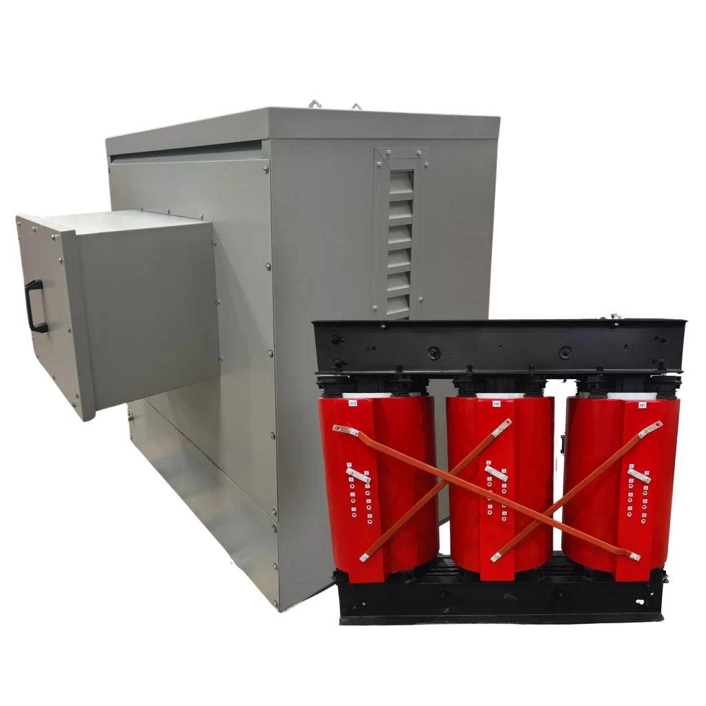 Detalhes Transformador Trifásico Média Tensão a Seco